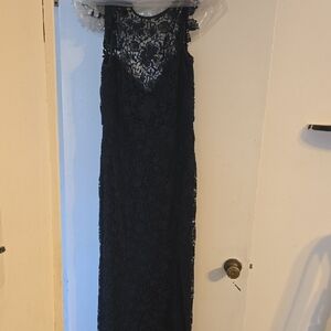 Lauren Ralph Lauren Navy Lace Maxi Dress